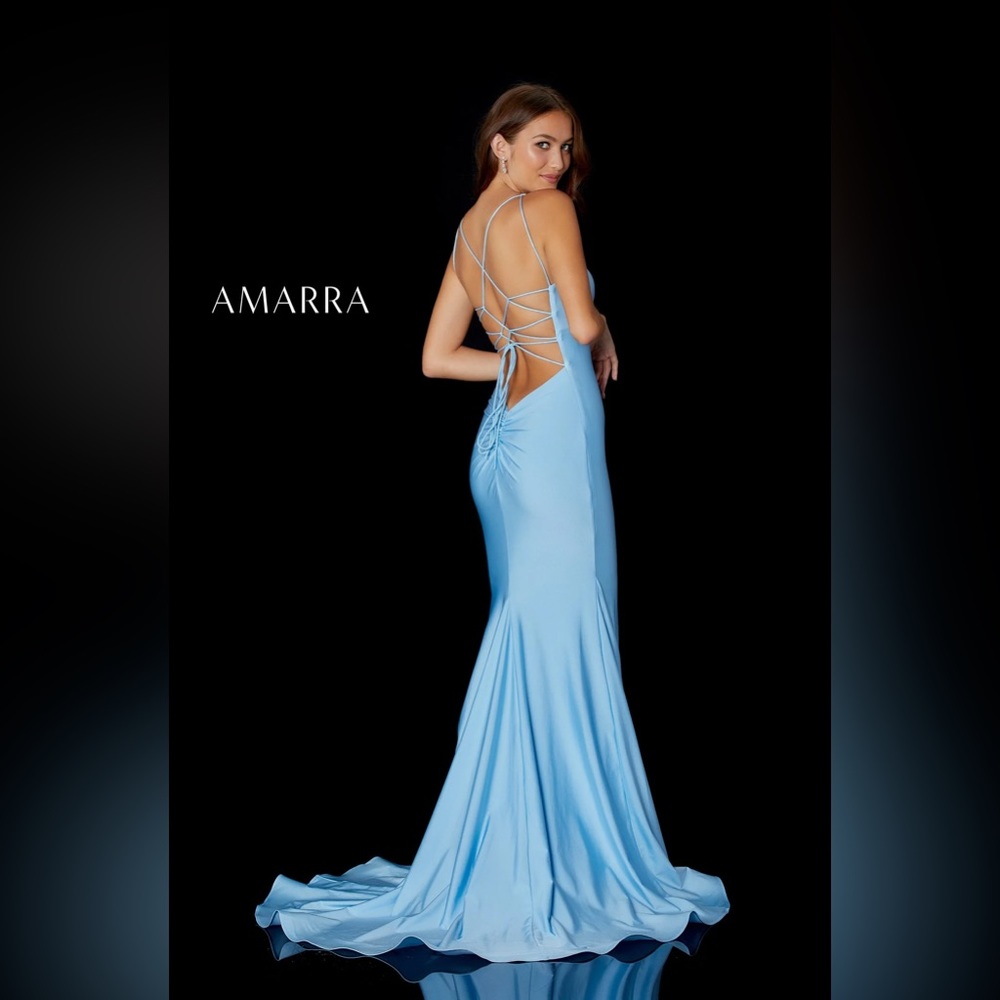 Amarra light blue prom dress style 87243